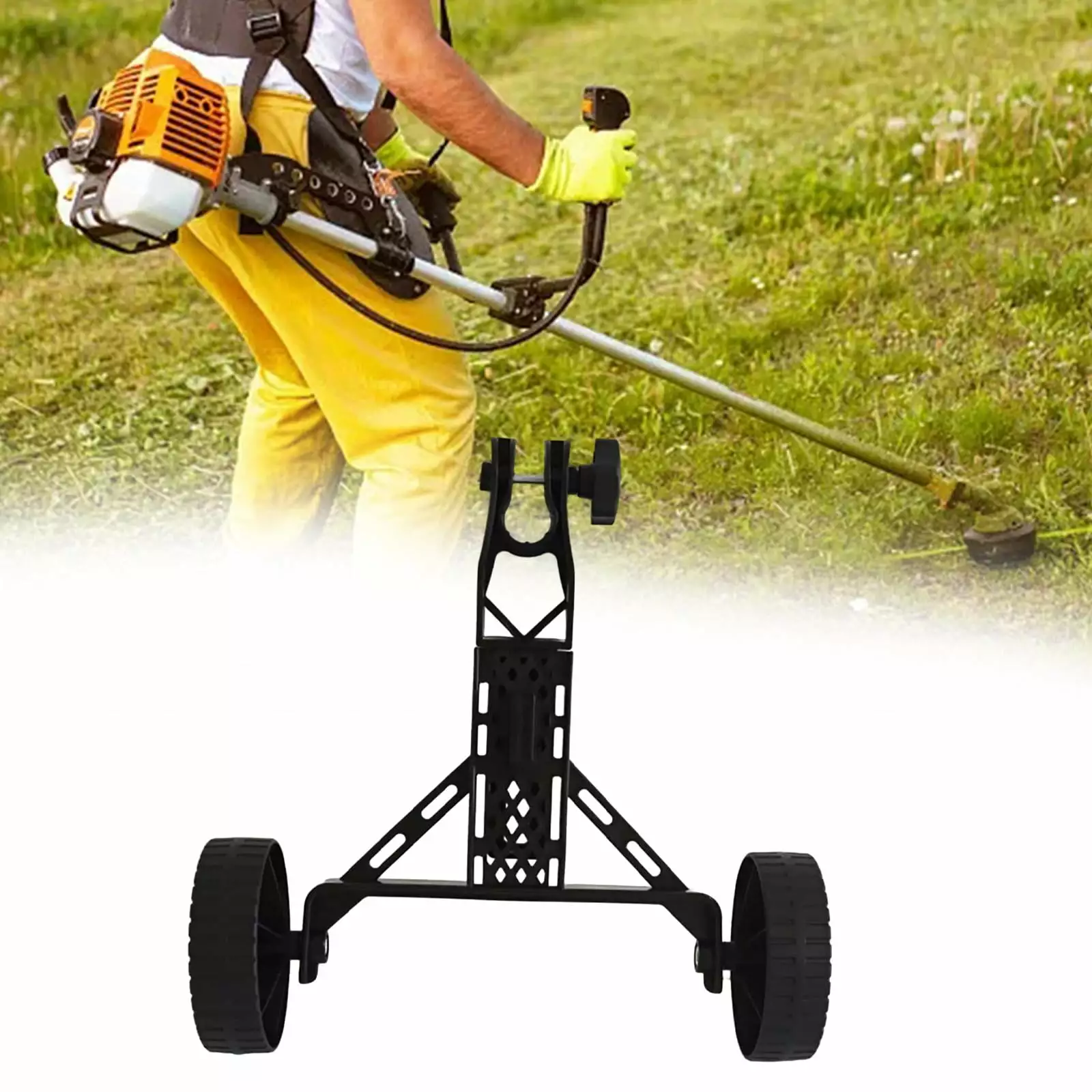 Colaxi String Trimmer Support Wheel Adjustable Eater Attachment Universal Trimmer Walk behind String Trimmer