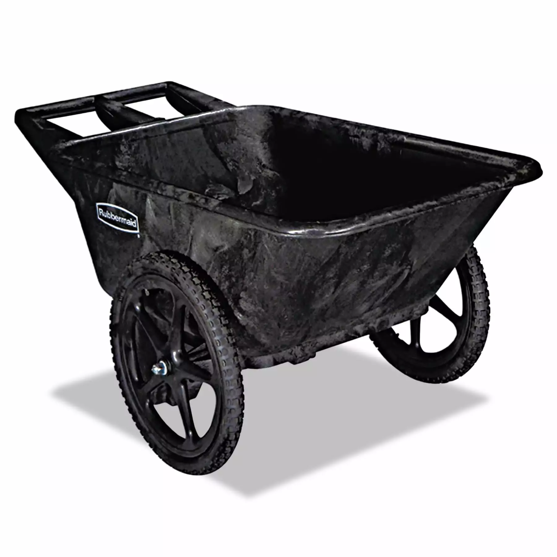 Rubbermaid Commercial Big Wheel Agriculture Cart. 300-lb Capacity. 32.75w x 58d x 28.25h. Black -RCP5642BLA