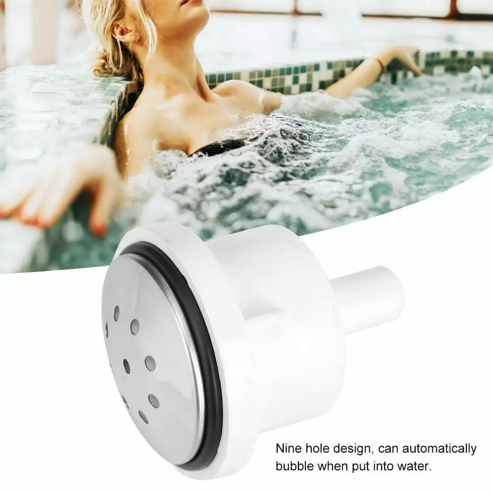 9 Hole Bathtub Air Jet Spa Massage Pool Bubble Nozzle Bathroom Accessory BAMILL