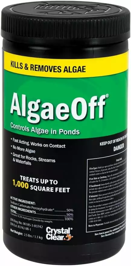 CrystalClear AlgaeOff String Algae Remover 2.5 Pounds Treats Up to 1000 Square Feet Crystal Clear
