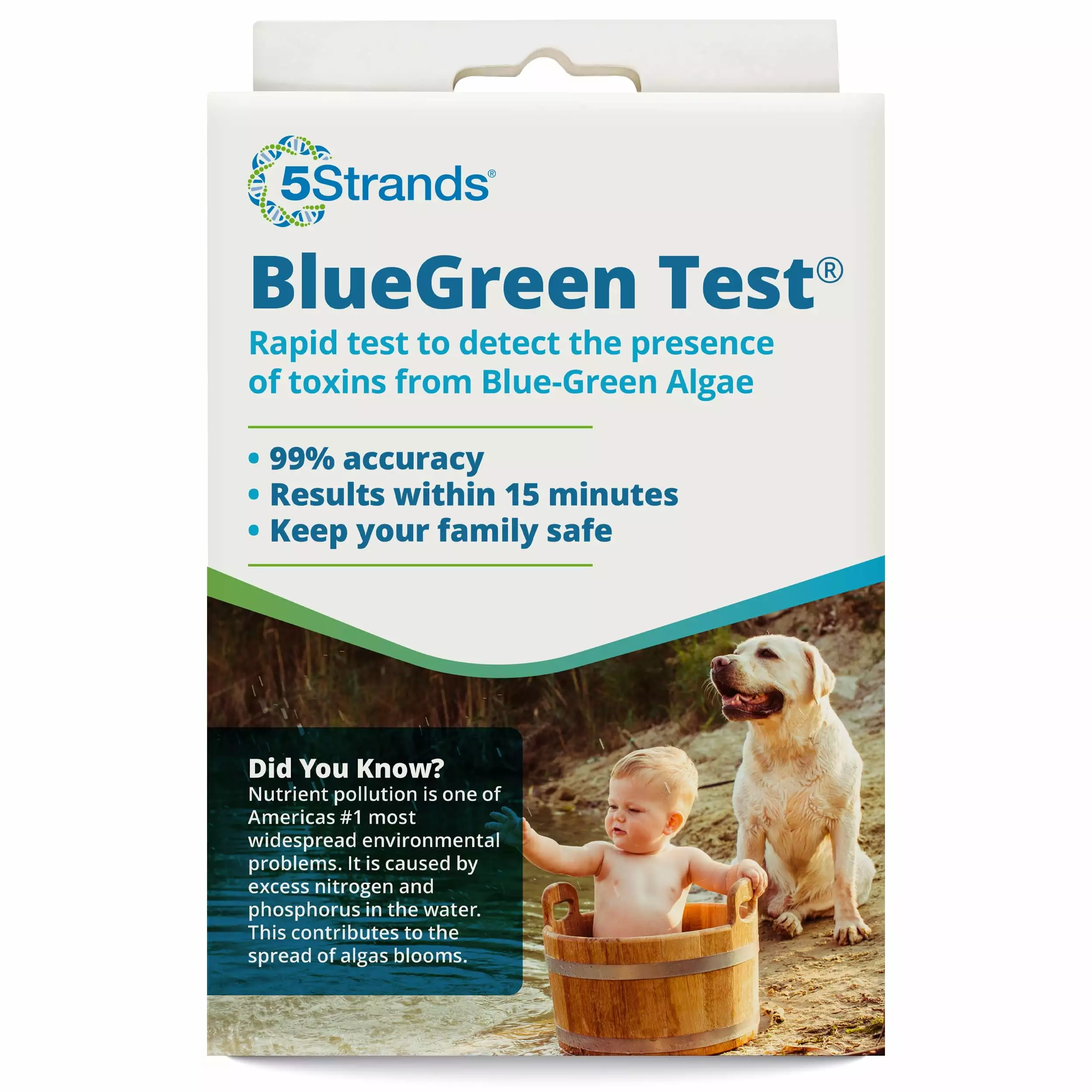 5Strands Blue Green Algae Test Kit Home Lake Pond Water Safety Testing Results 15 Minutes