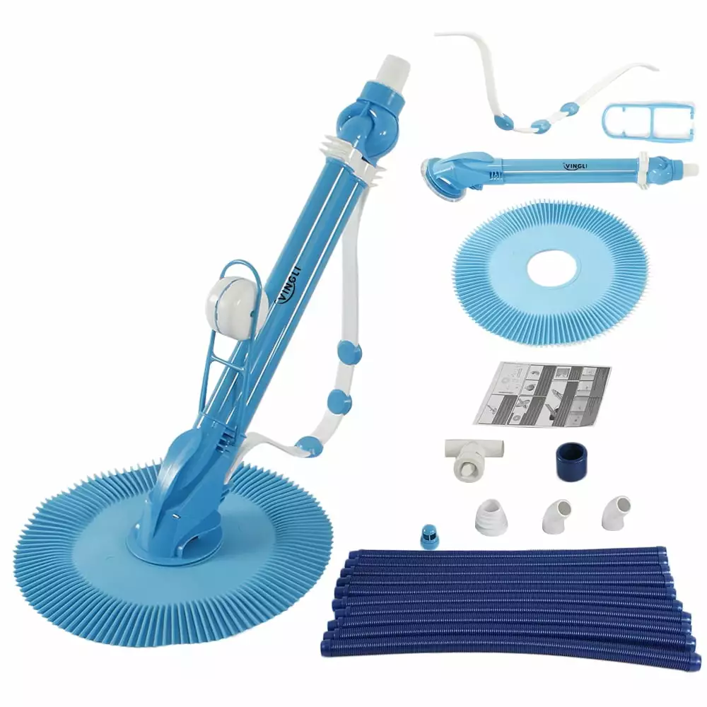 Zimtown Automatic Above Ground Swimming Pool Cleaner 10 Hose Pool Vacuum Set