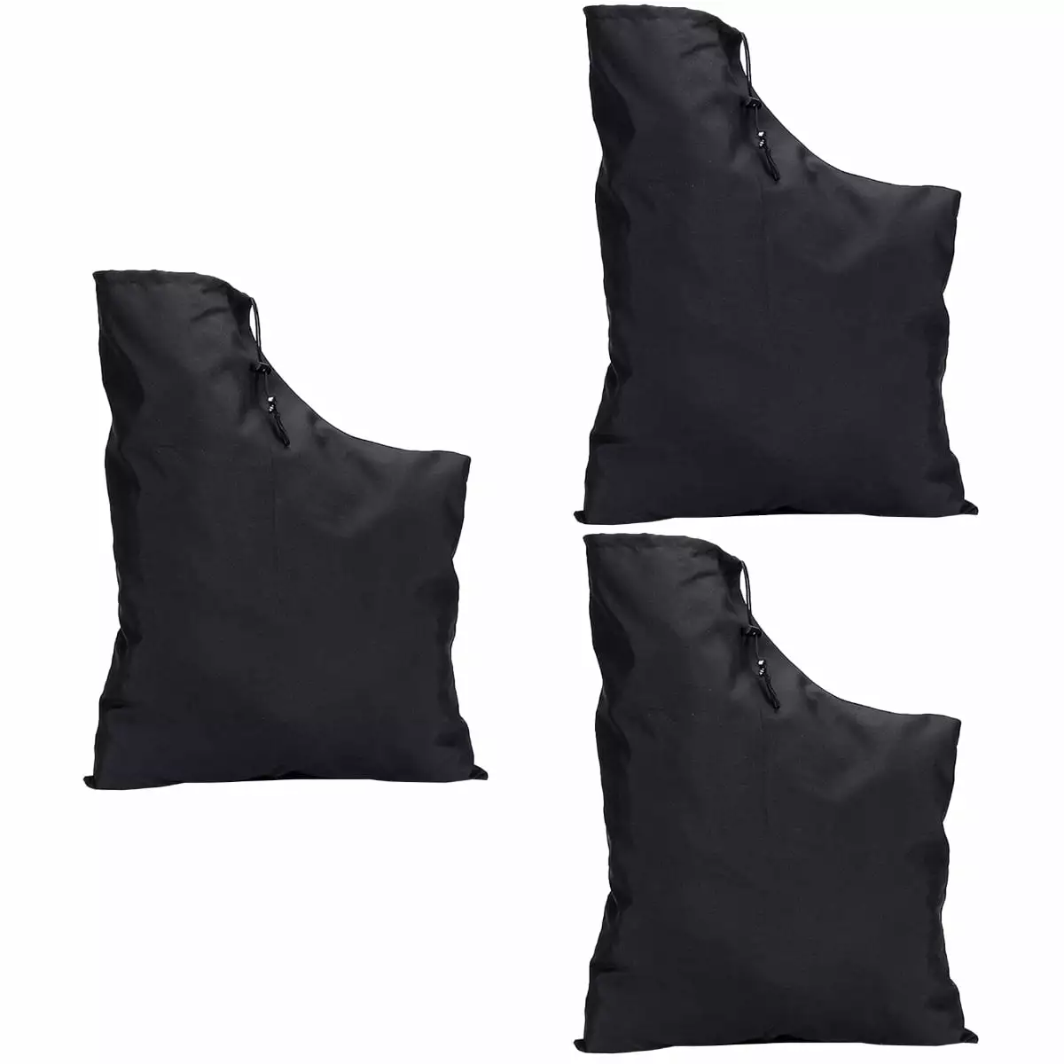 3 pcs Yard Fallen Leaves Bags Long-lasting Leaf Blower Vacuum Bags Pouches (Black) NOBRAND