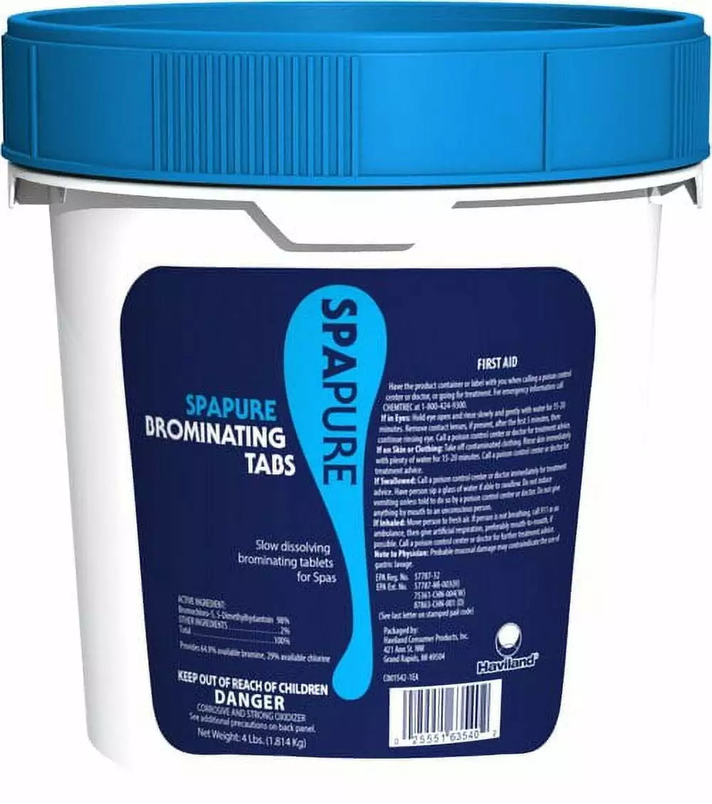 SpaPure Bromine Tablets 4lb Hot Tub Sanitizer Spa Pure