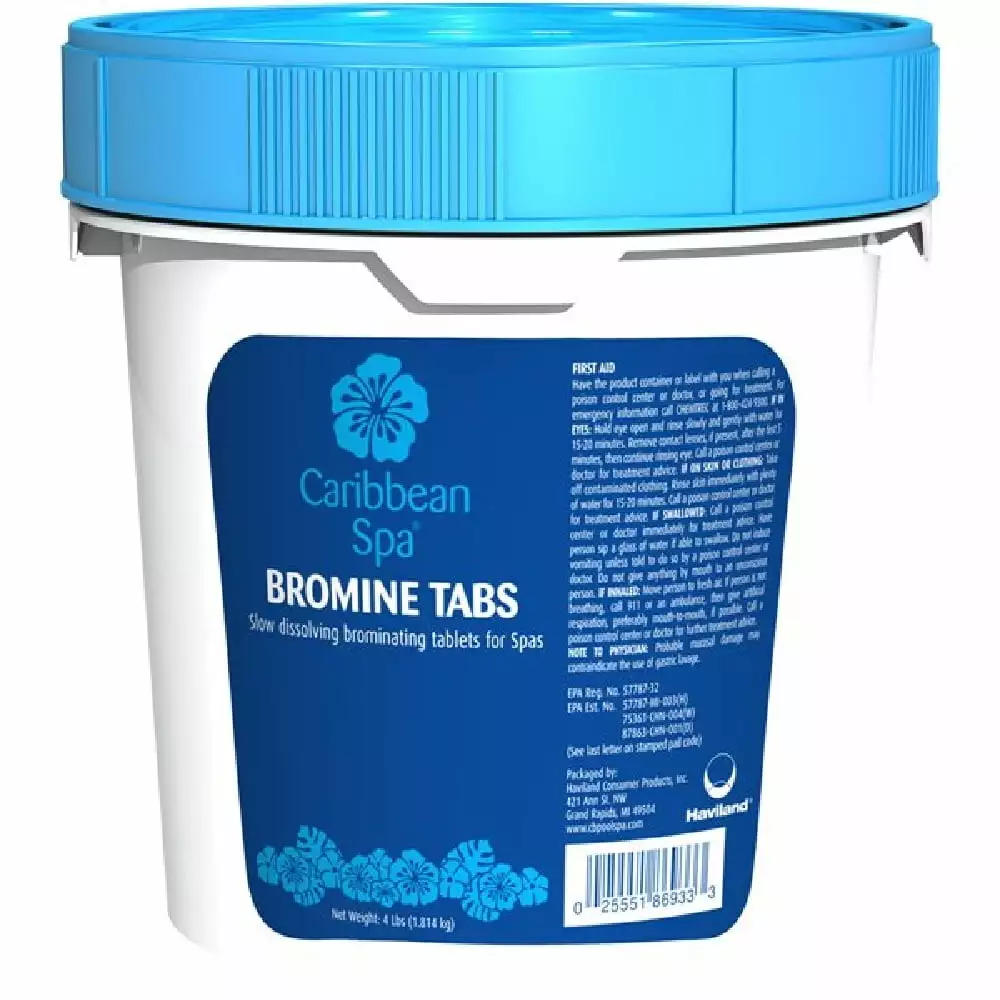 Caribbean Spa 4 LB Bromine Slow Dissolving Hot Tub Tablets 1 inch Tabs