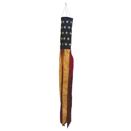 Burlap Americana Bunting Flag 36x18 Inches Patriotic Porch Decor CWI
