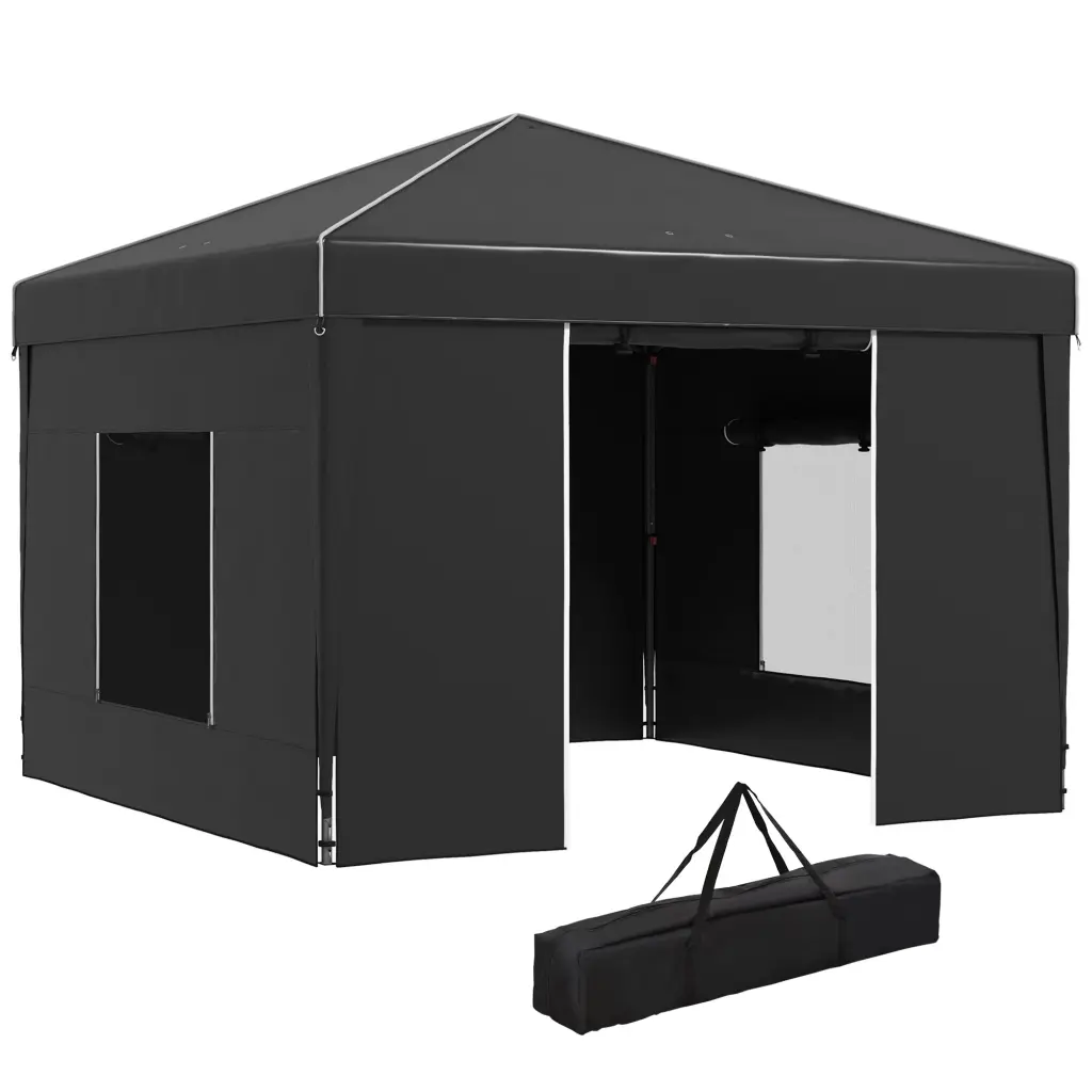 Outsunny 9.7 X 9.7 Pop Up Canopy Sidewalls Travel-friendly Canopy Tent Outdoor Events aosom business