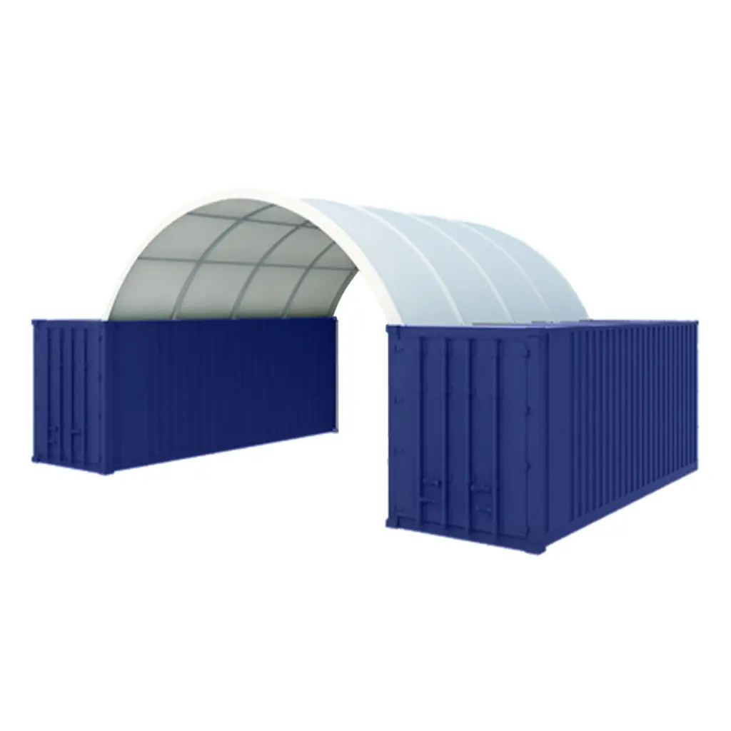 Ping Container Canopy Shelter 20X20 Feet 15Oz PVC White Industrial Steel Frame chery industrial inc