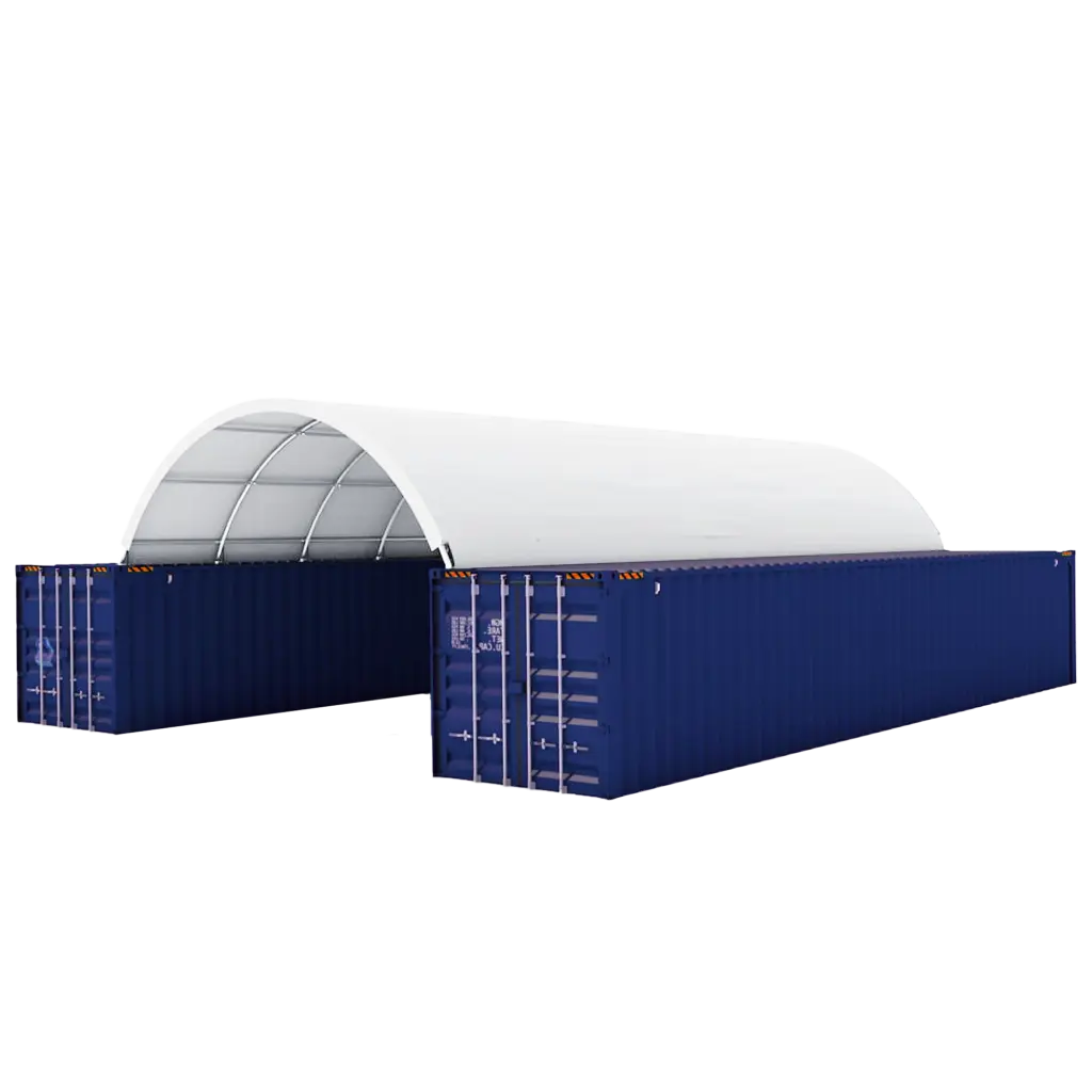 Ping Container Canopy Shelter 20x40 Feet 15 Oz PVC White Steel Frame chery industrial inc
