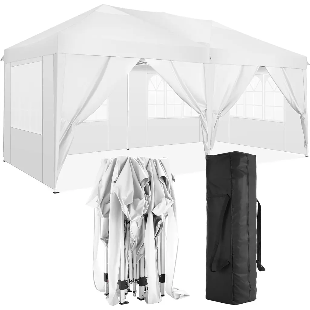 10'X20' Folding Canopy 6 Removable Sidewalls Outdoor Event Shelter Tent sunlight store