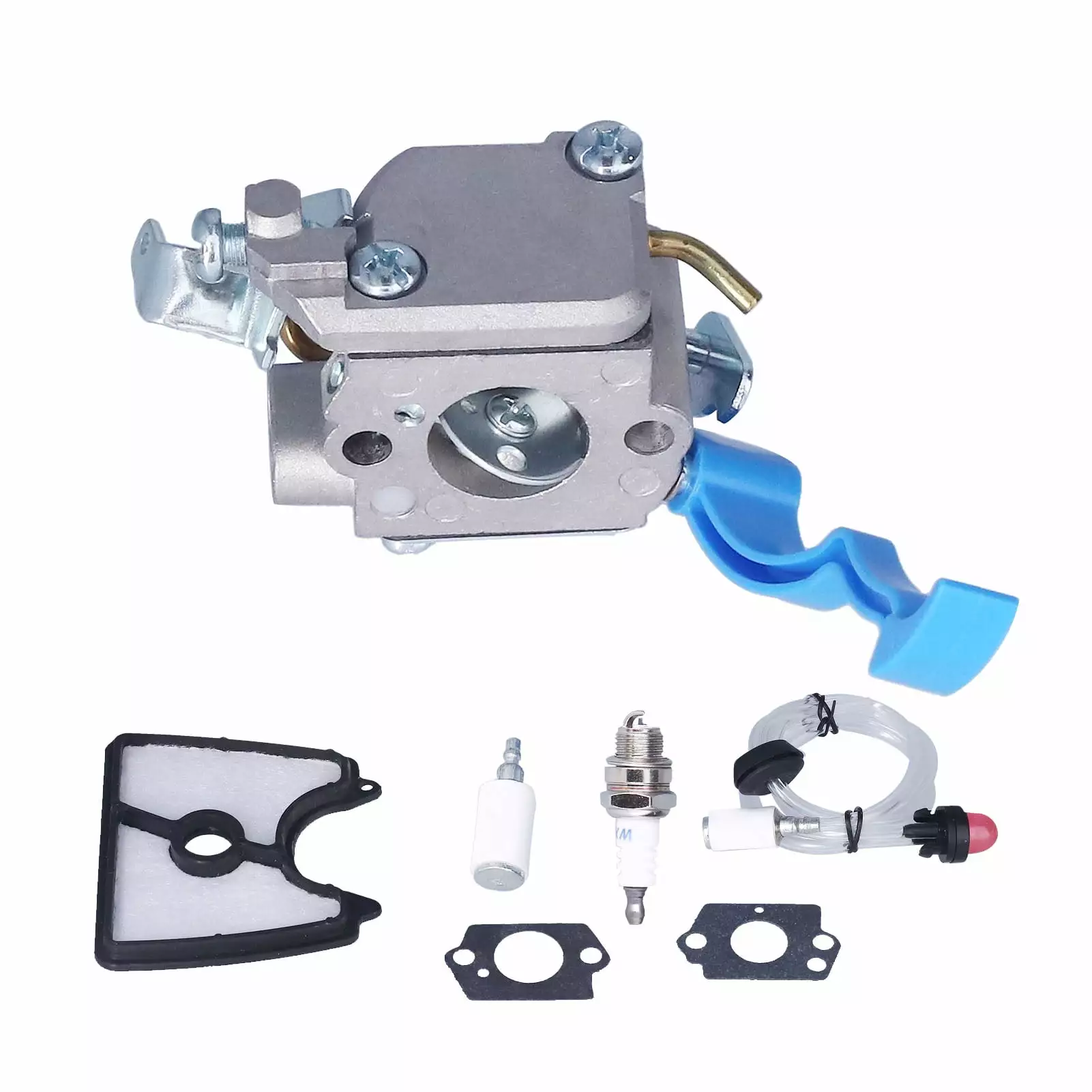 Flash Sale Carburetor Air Filter Fuel Filter Kit Husqvarna 125B 28cc 2 Stroke 170 MPH Pneumatic Handheld Gas Blower HRHous...