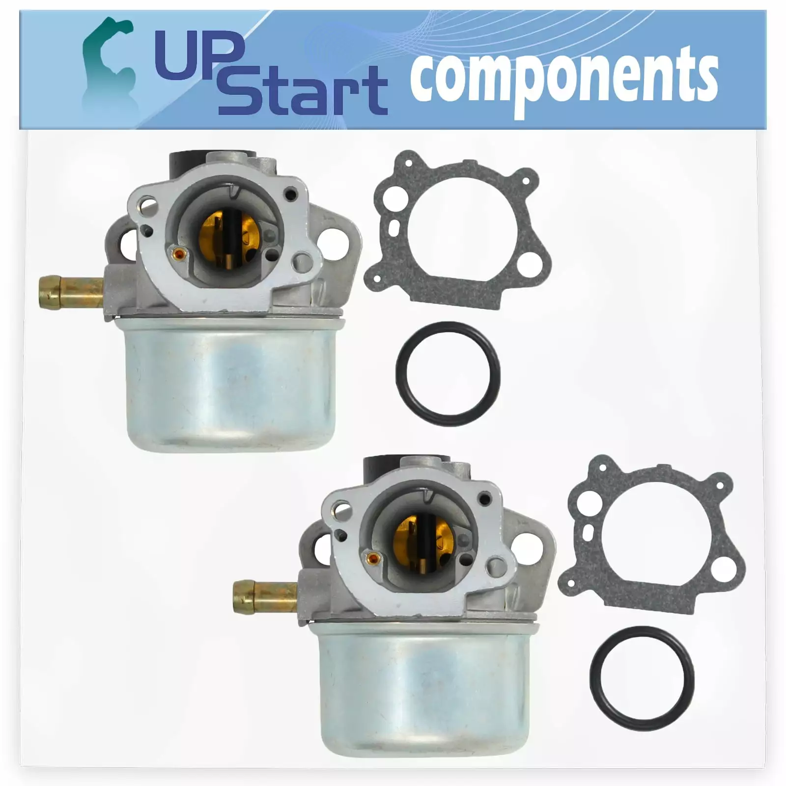 2-Pack 799868 Carburetor Replacement Craftsman 917376271 Lawn Mower - Synergistic 498170 Carburetor UpStart Components