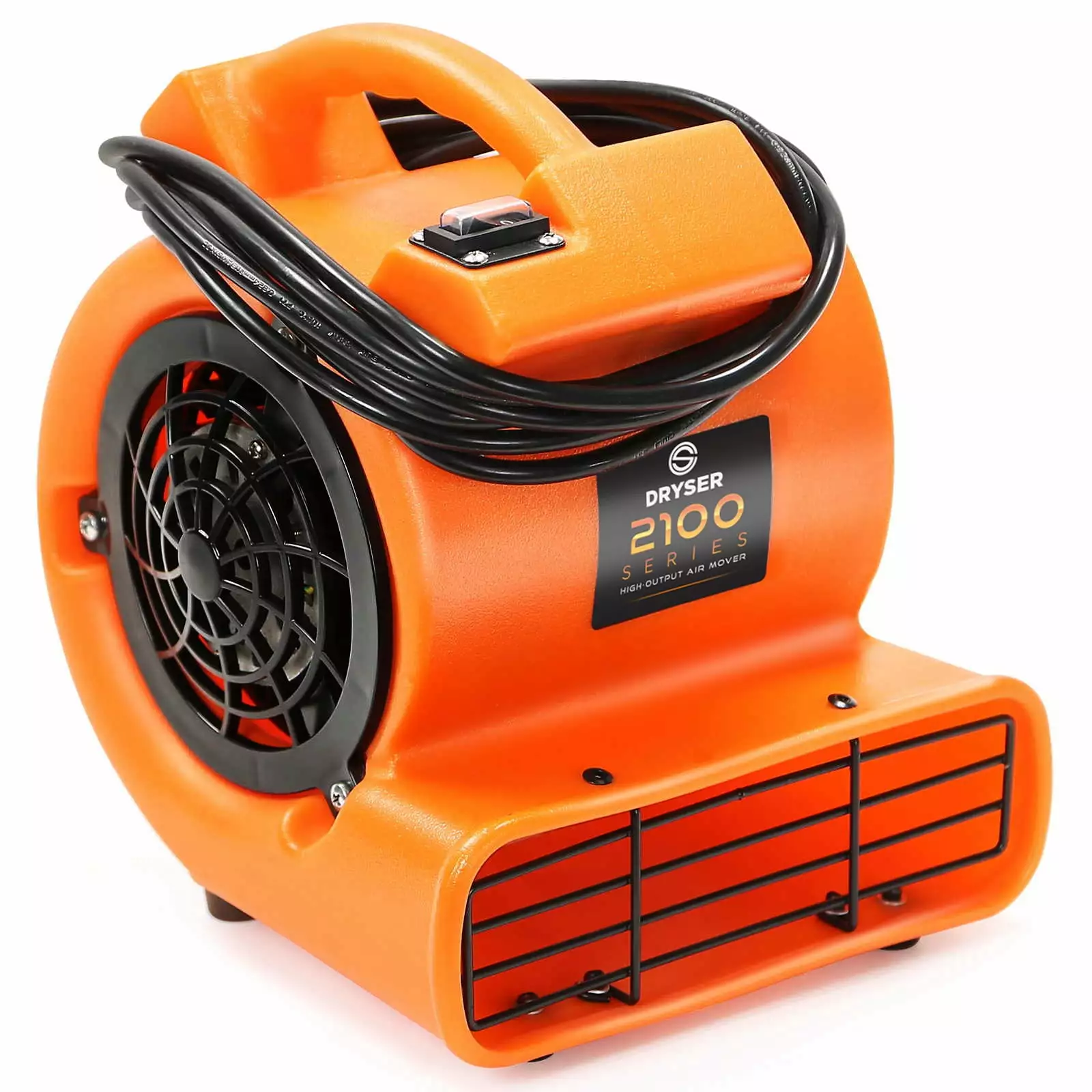 Dryser Mini Air Mover Carpet Dryer 1/12 HP Industrial Floor Fan - Orange Carpet Drying Fan Floor Blower