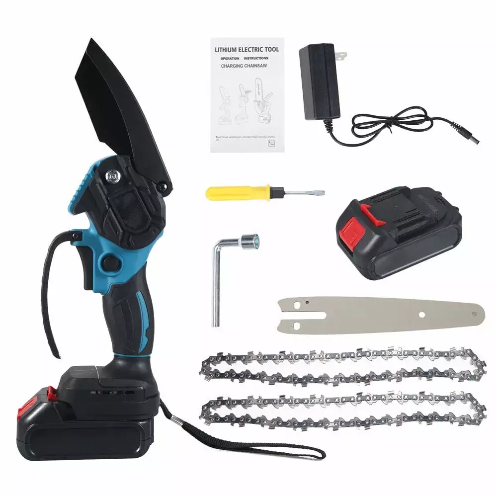 JLLOM 6 Mini Handheld Electric Chainsaw Cordless Chain Saw 21V 550W Battery Power
