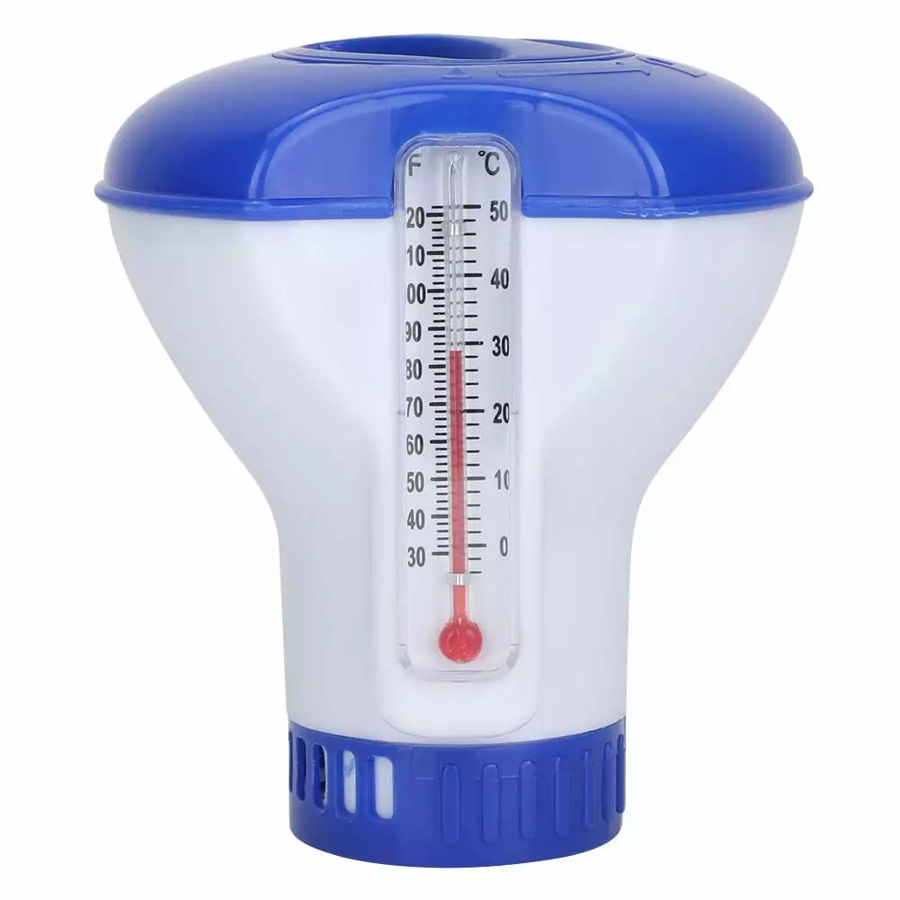 EBTOOLS Floating Tablet Dispenser Thermometer Swimming Pool Chemicals