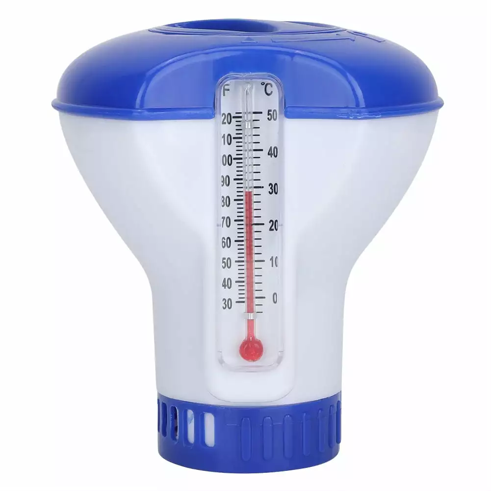 Floating Swimming Pool Chemical Chlorine Dispenser Thermometer Tablet Holders PZCC