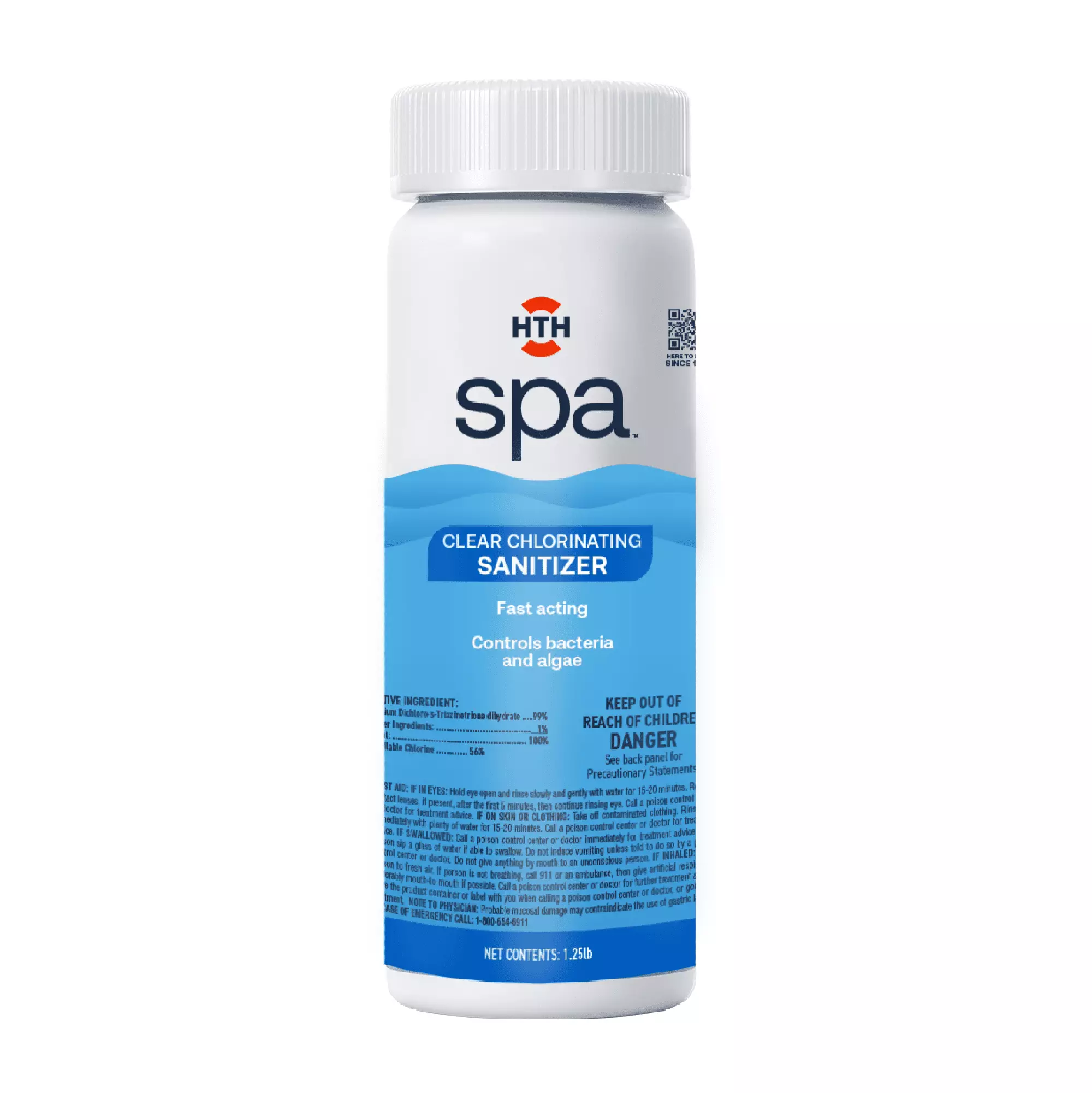HTH Spa Care Clear Chlorinating Sanitizer Spa & Hot Tubs 1.25 lbs