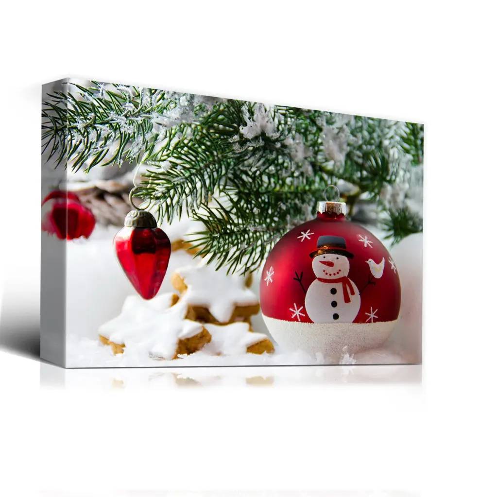 1 Piece Drop Ping Christmas Canvas Wall Art Gold Christmas Tree Paintings Holiday Decor looife art