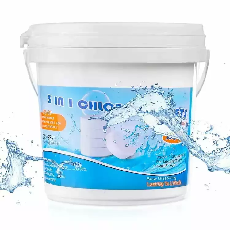 1 Inch 1 LB Swimming Pool Cleaner Long Lasting Water Clarifier Trichlor