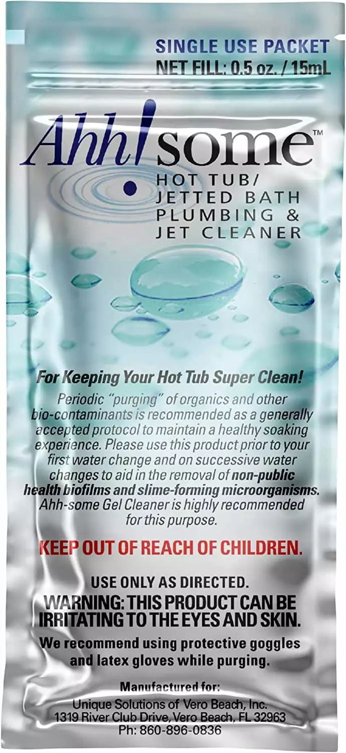 Ahh-Some Hot Tub Cleaner Single Use Packet Plumbing and Jet Cleaning