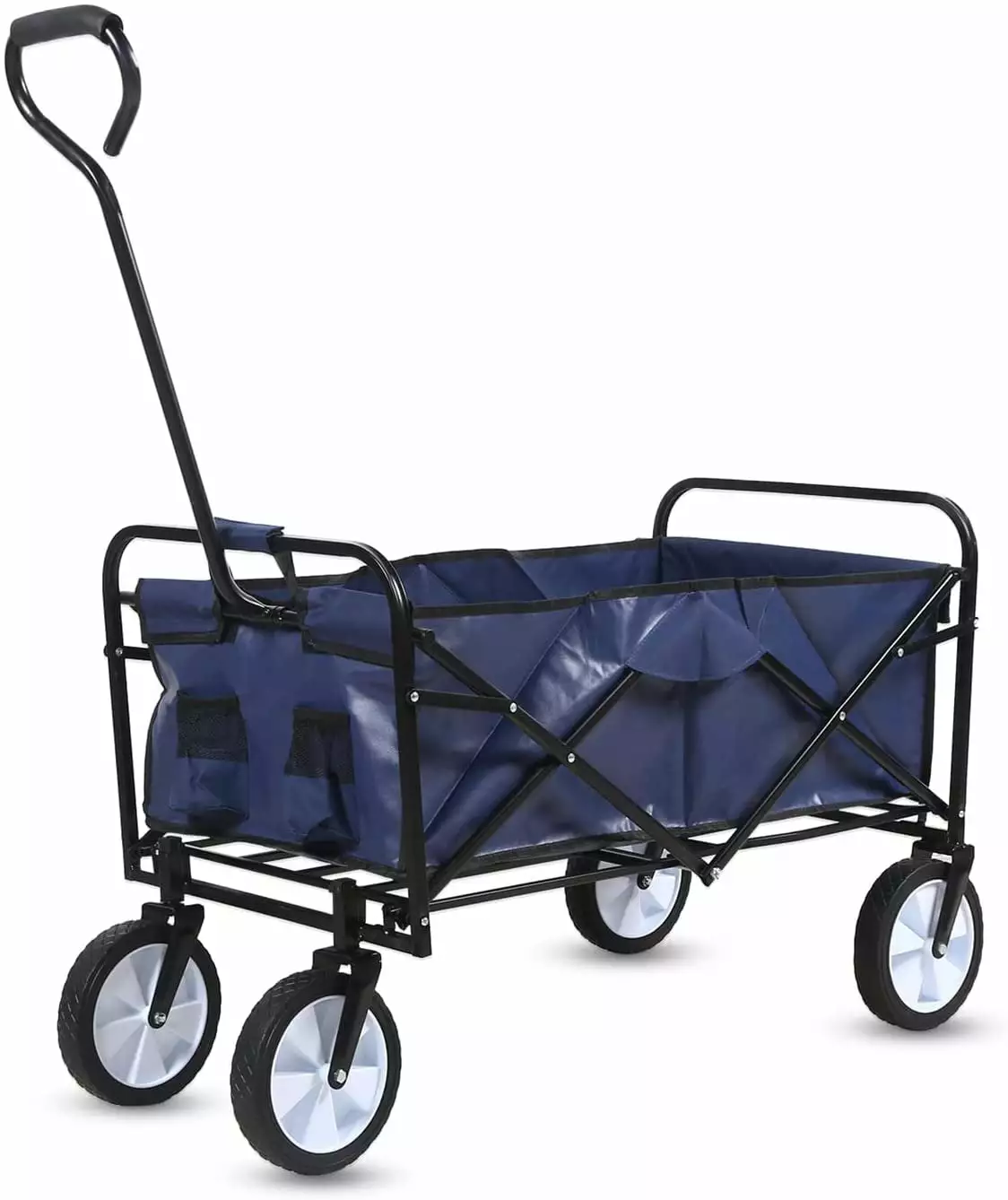CoSoTower Rolling Collapsible Garden Cart Camping Wagon. 360 Degree Swivel Wheels & Adjustable Handle. 220Lbs Weight Capac...