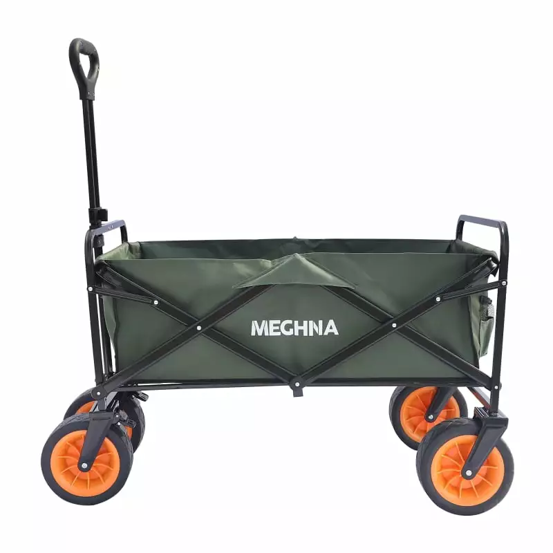 Collapsible Folding Utility Wagon Cart Heavy Duty Foldable Outdoor Garden Camping Cart Removable Fabric. NOBRAND