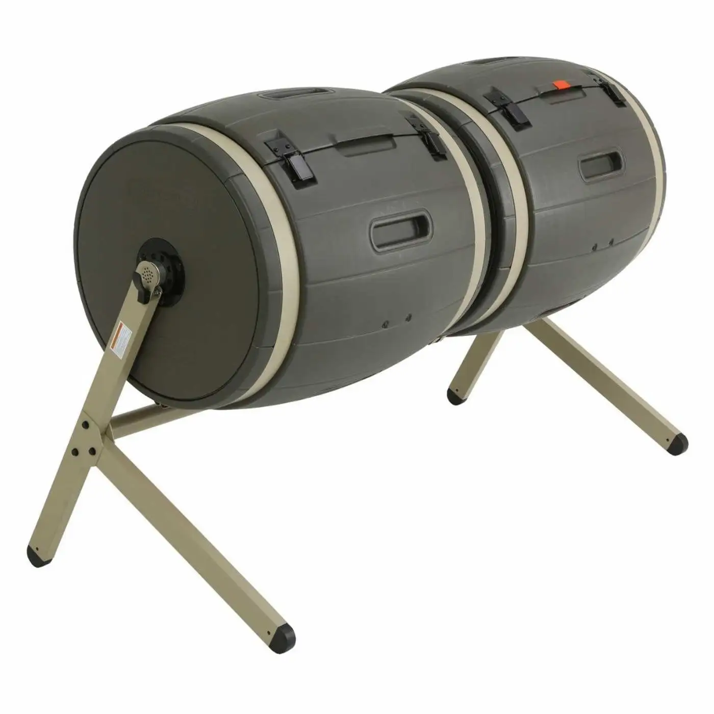 Set Two 50-Gallon Compost Bin Tumbler Double Rotating Composter Fast Furnishings
