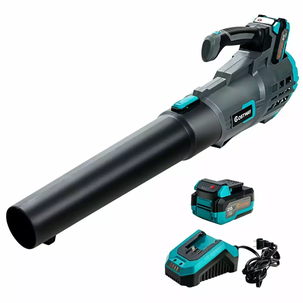 YYAo Electrical Cordless Leaf Blower Battery and Charger-Gray