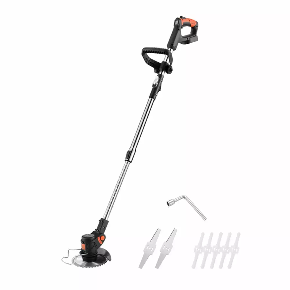 Bisofice Telescopic Bar Electric Lawn Mower. Travel-friendly Cordless Grass Trimmer. Folding Trimming Pruning Machine