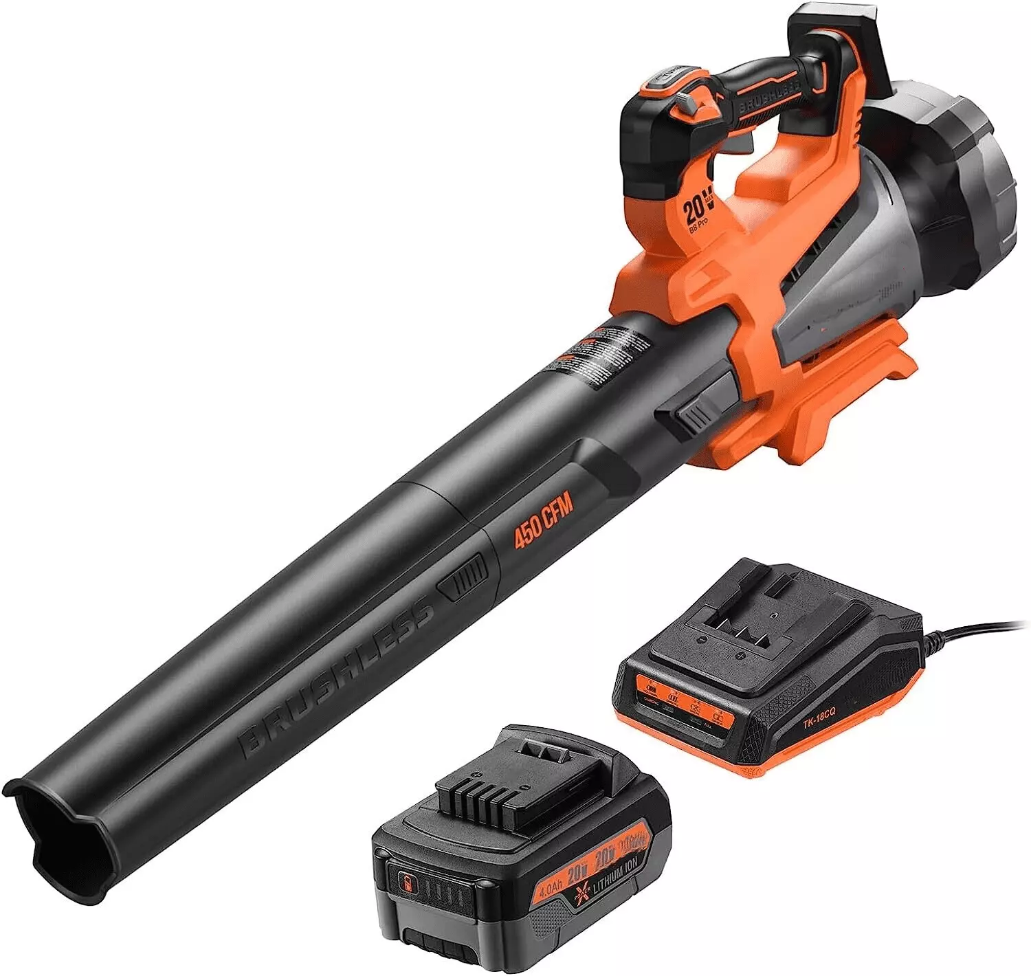 20V 450CFM Cordless Leaf Variable Speed & Turbo Mode .4.0Ah Batt NEW