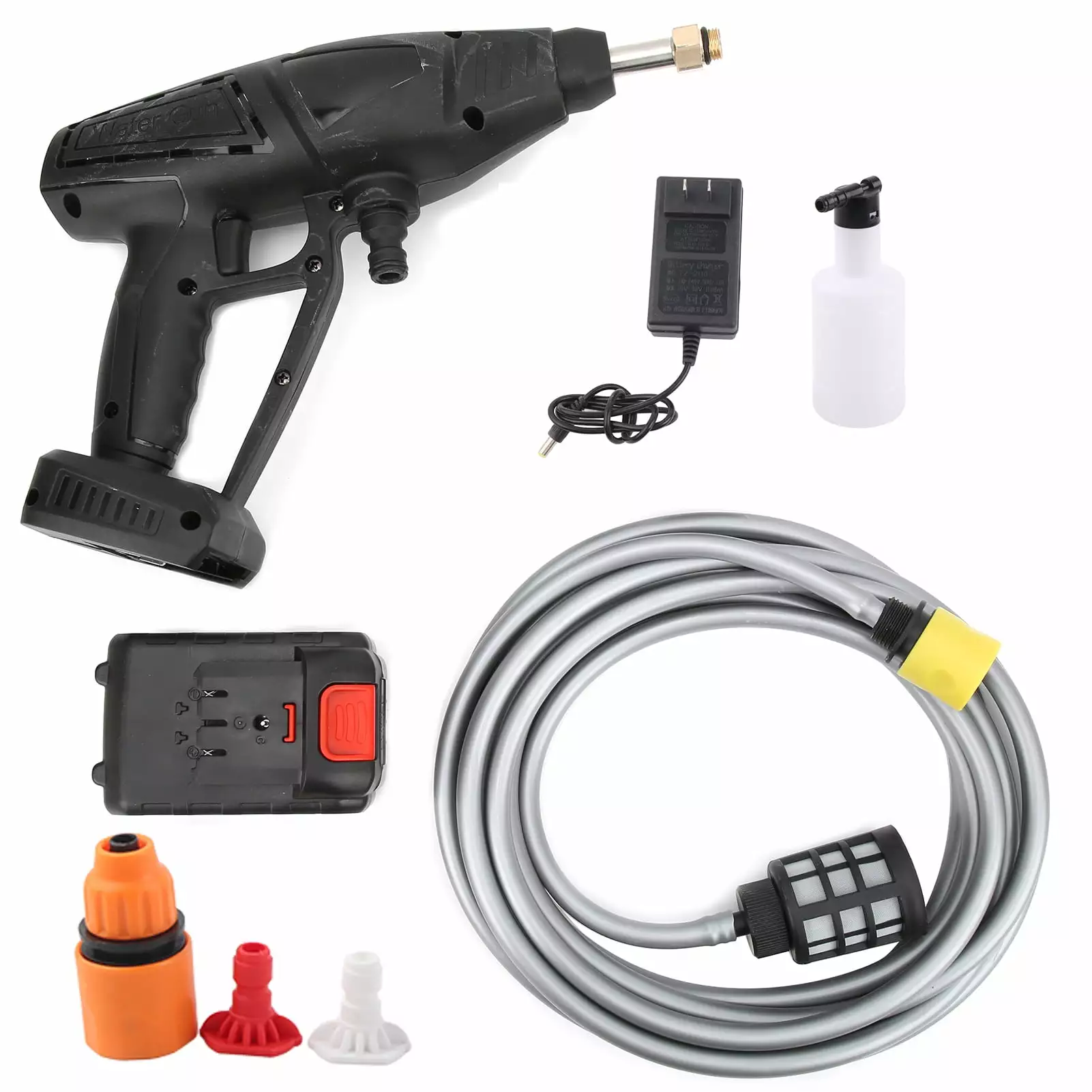Cordless Power Washer. 20V Rechargeable. 520PSI High Pressure Washing Tool. Travel-friendly and Featherweight. US Plug. 10...