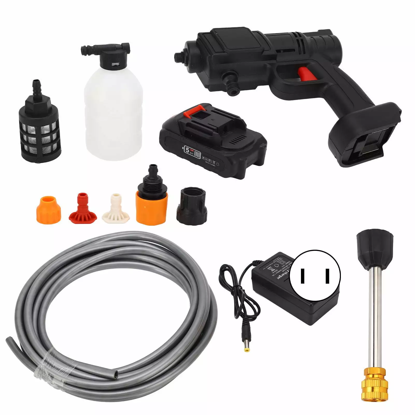 2024 Cordless Car High Pressure Washer Multifunctional Electric Travel-friendly Pressure Washer 100 240V US Plug Wenchangf...