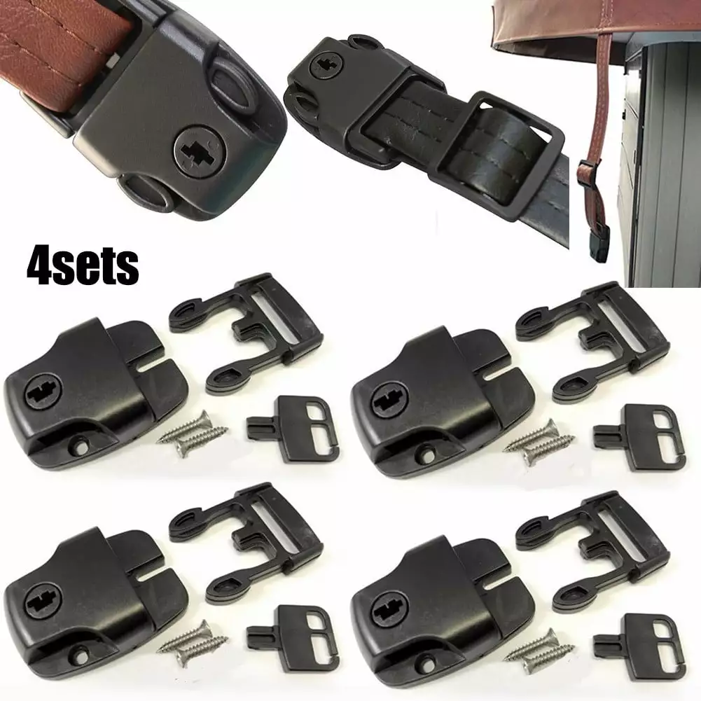 4 Set Spa Hot Tub Cover Broken Latch Repair Kit Clip Lock Key and Hardware Treasa