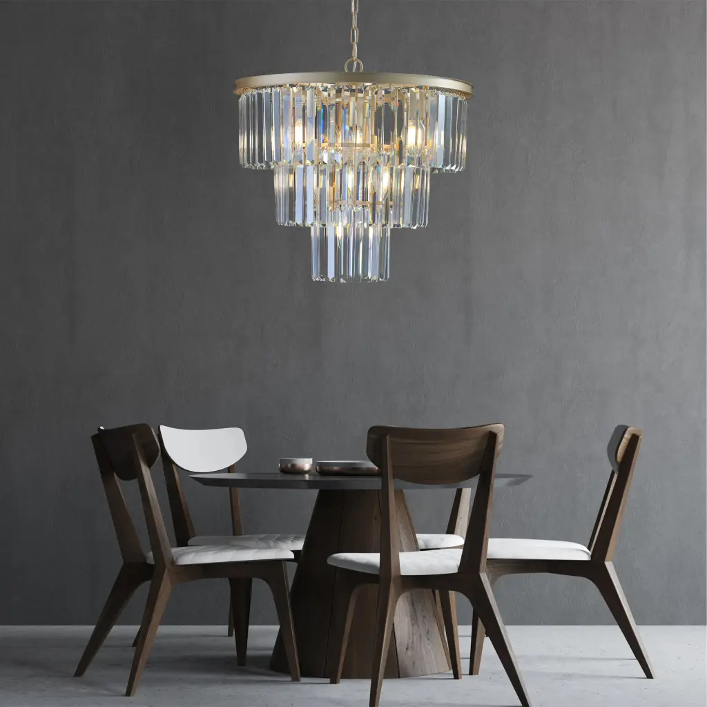 Gold Premium Crystal Chandelier - Modern Chandelier Lighting Fixture lighting commune