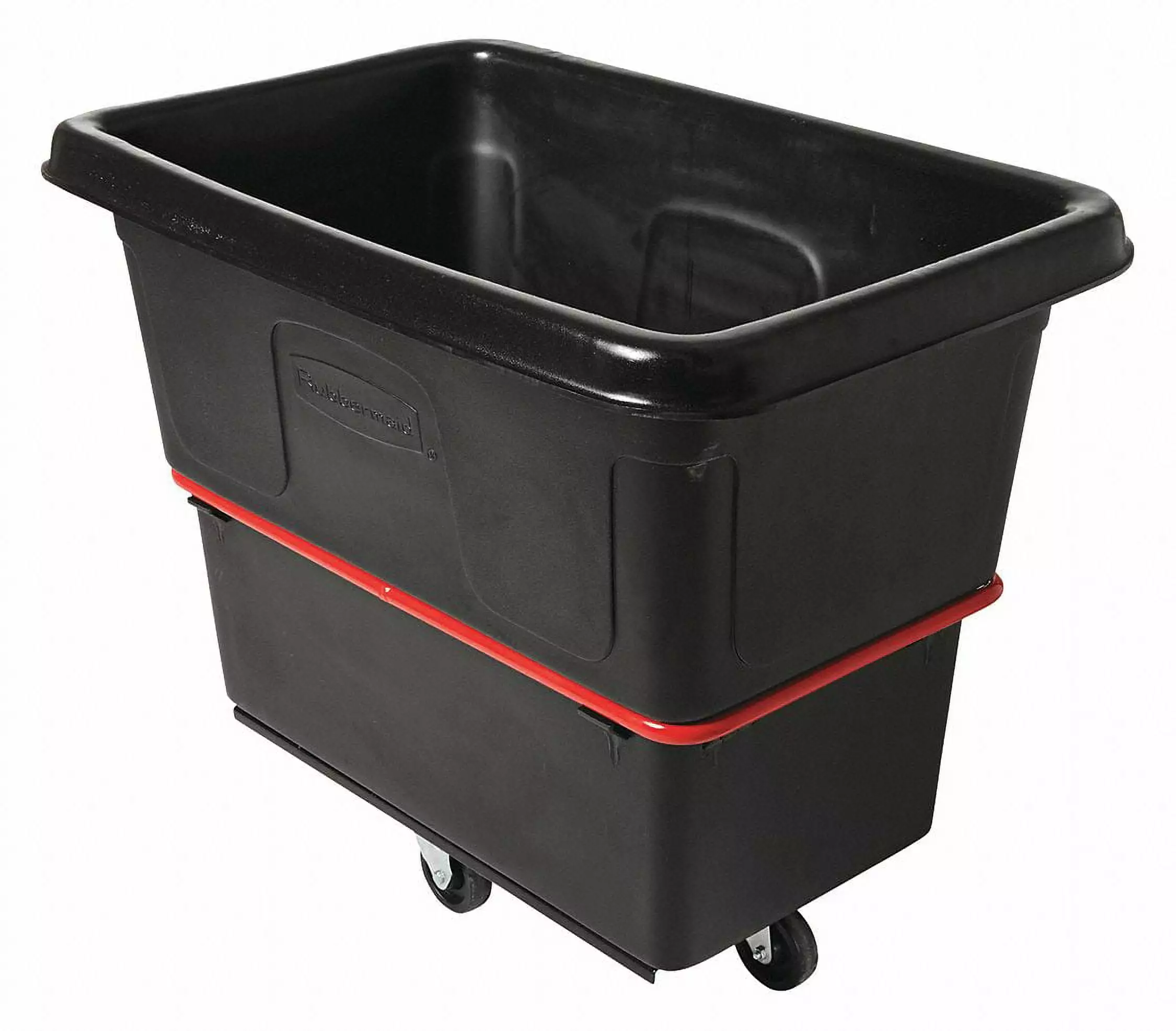Rubbermaid Cube Truck.HDPE.Black.8.0 cu. ft. FG470800BLA