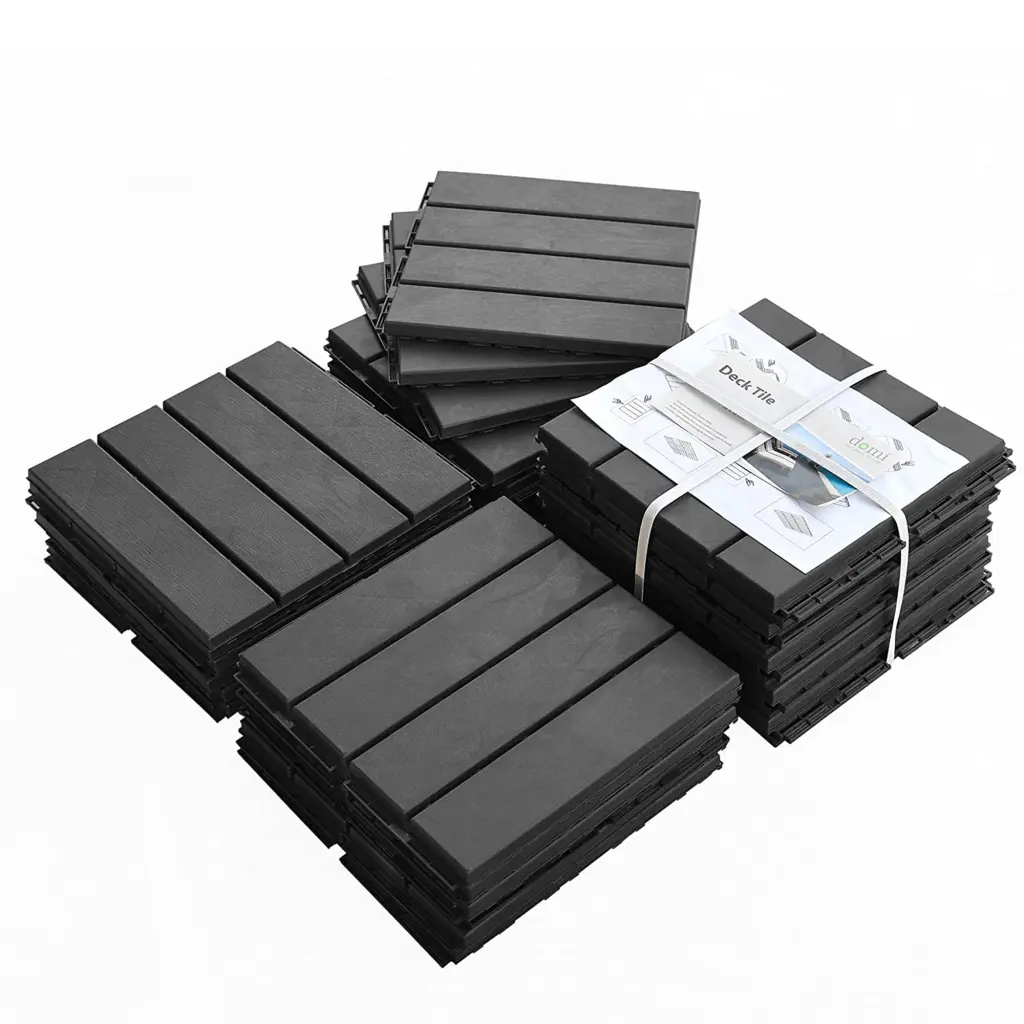 Patio Interlocking Deck Tiles 12X12 Square Composite Decking Tiles crefise patio life