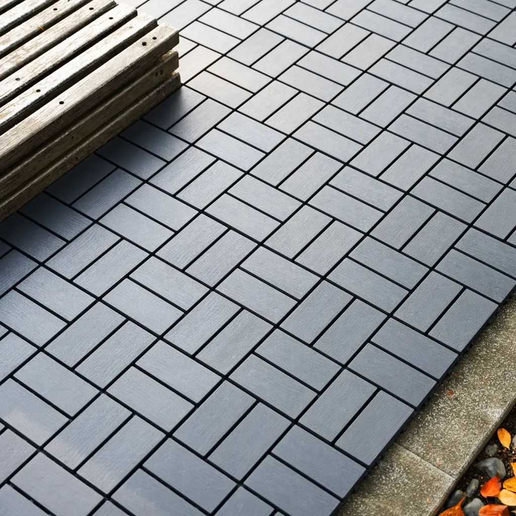 44 Pack Plastic Interlocking Deck Tiles 12x12 Square Patio Flooring rnb