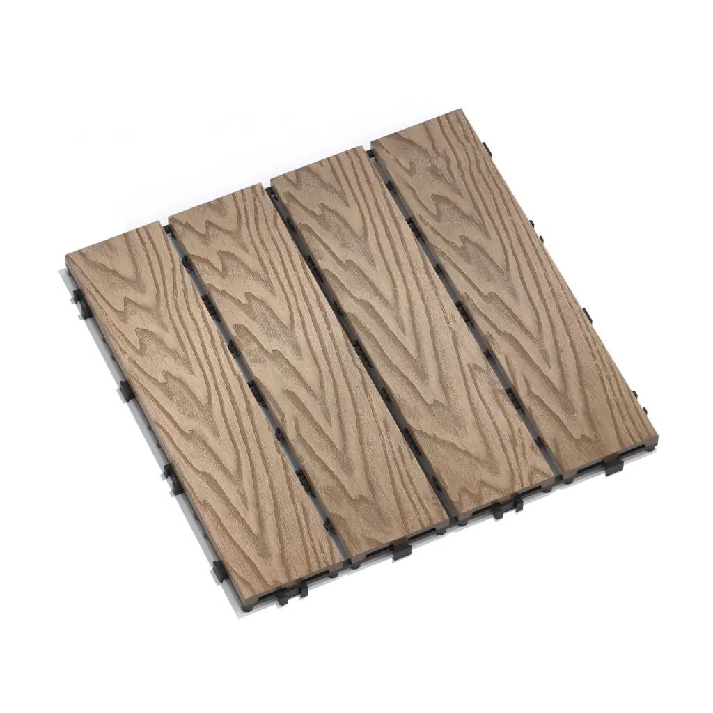 Patio Floor Tiles Pack 11 WPC Wood Plastic Composite Patio Deck Tiles rnb