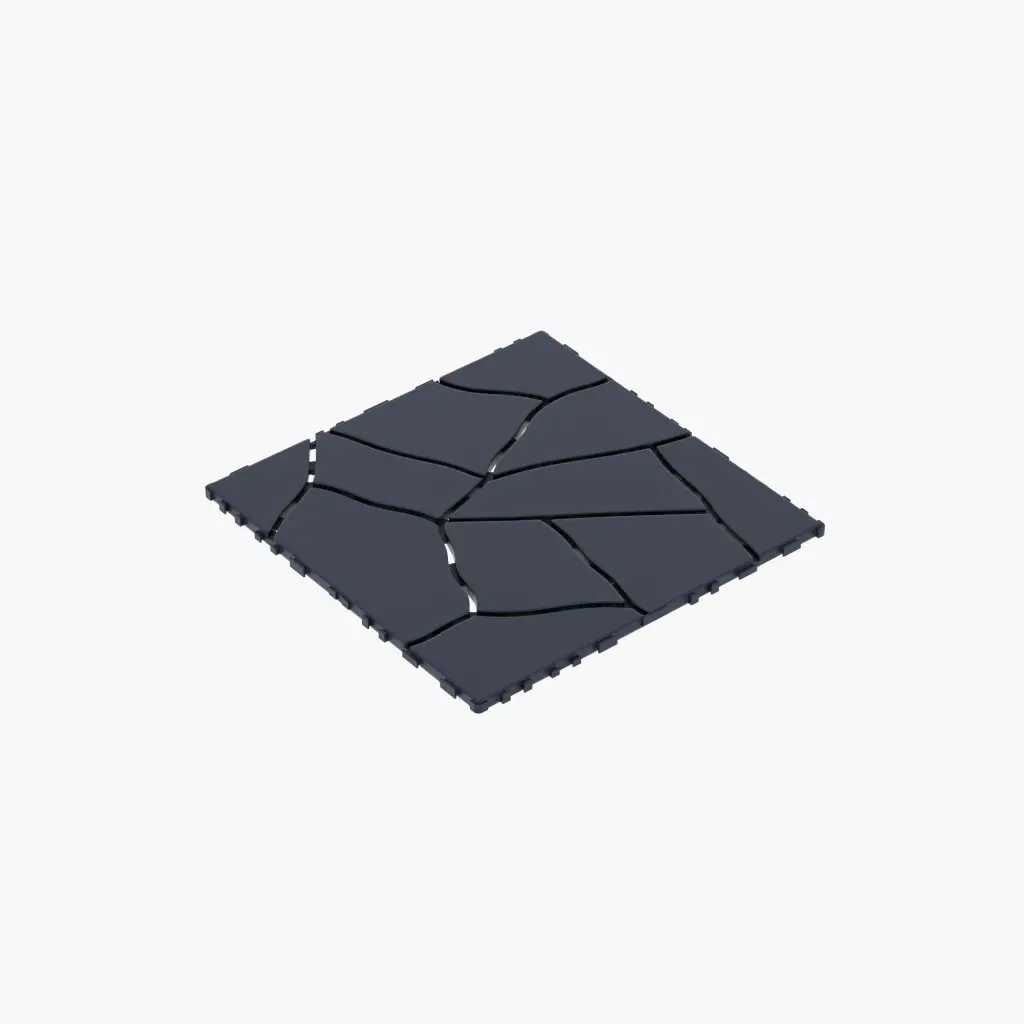 Stone Style 12 Inch Patio Deck Tiles DIY Interlocking Module Decking Tiles jtl