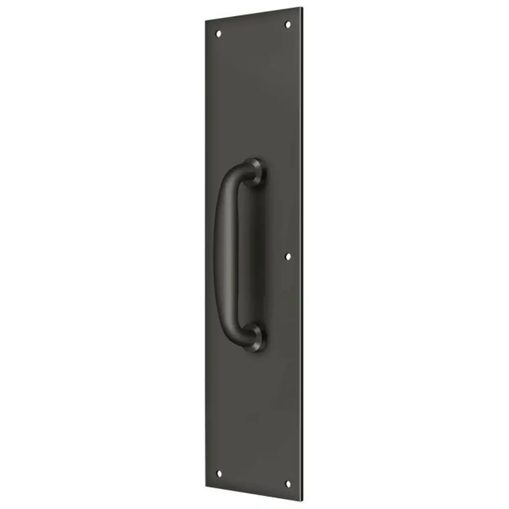 Deltana PPH3520U5 Antique Brass Push Plate Door Pull 20 Inch
