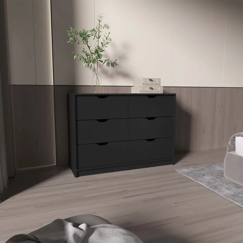Black 4 Drawer Dresser Black Bedroom Wood Storage Furniture furniture max