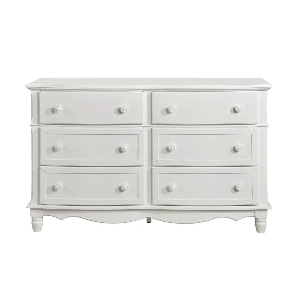 Timeless Traditional White Finish 6 Drawers Dresser Decorative Accent kanepe
