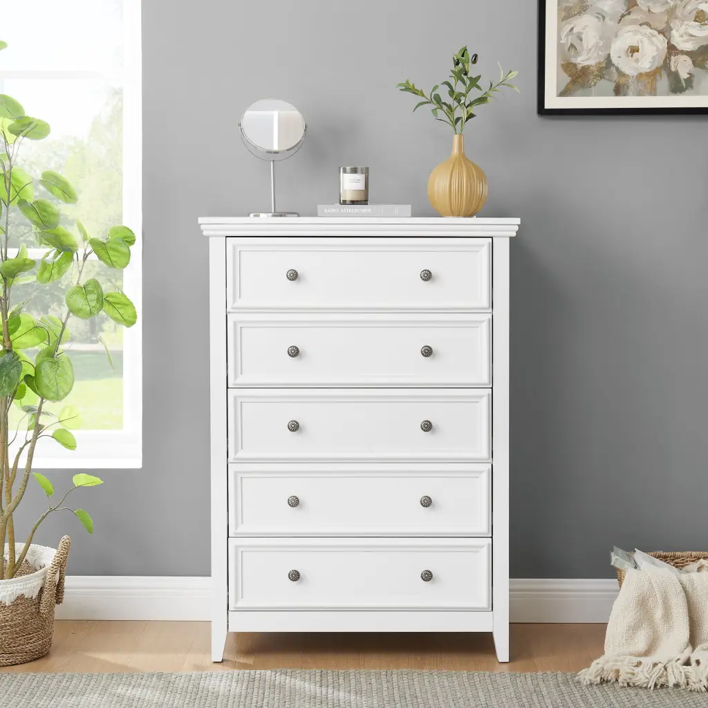 Modern 5 Drawer Chest Drawers Closet Organizer rnb