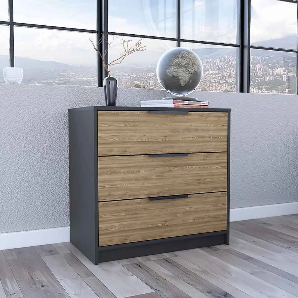 27 Inch 3 Drawer Dresser High Quality Top Black Light Oak Multi Color Bedroom Furniture rta mubles colombia