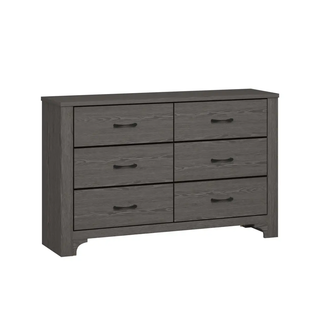 Junipe Brown 6 Drawer Dresser Brown Engineered Wood Bedroom Storage Furniture wallace - bay