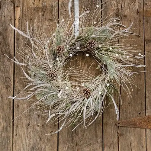 Gray Weeping Pampas Grass Branch Boho Home Decor CWI