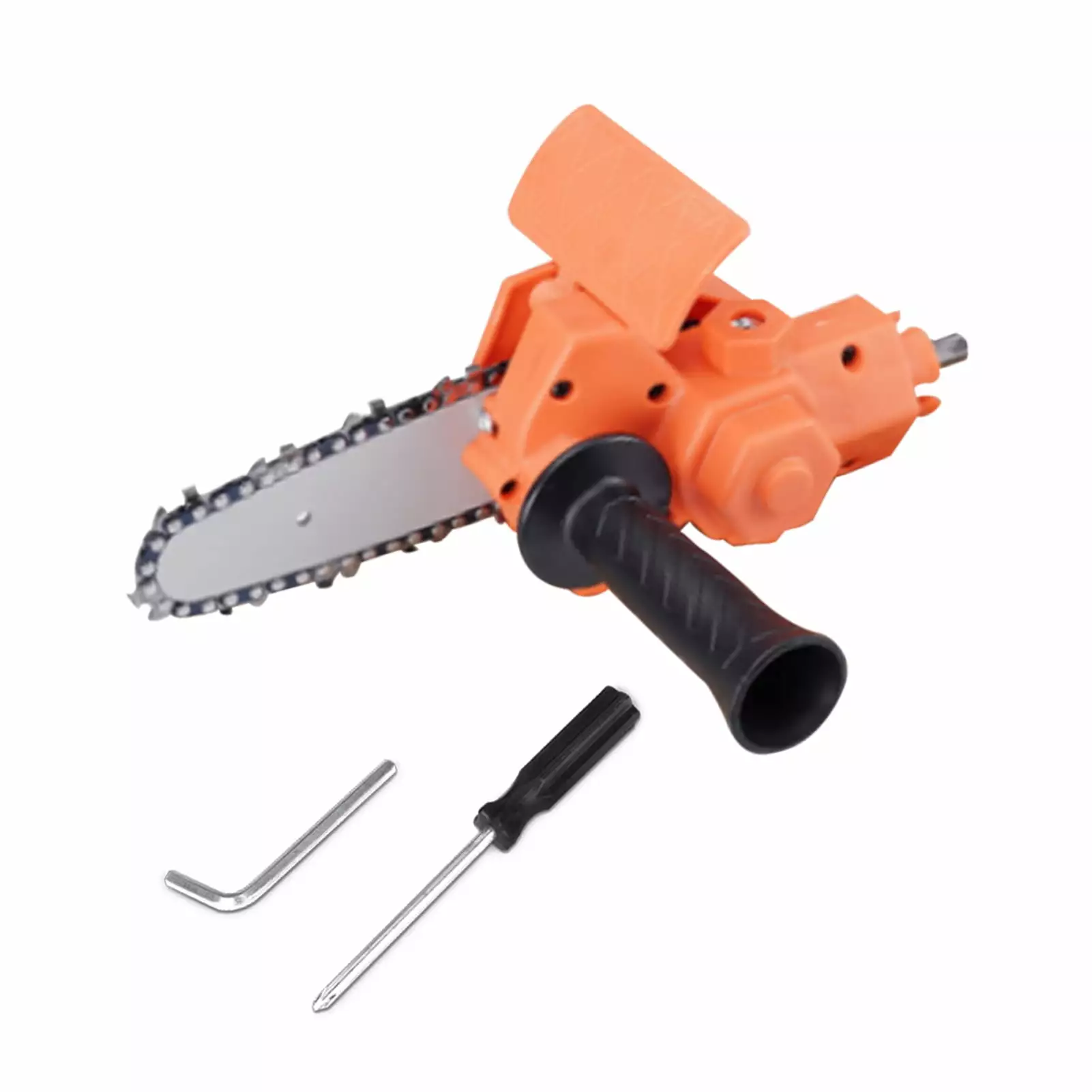ammoon Practical Electric Chainsaw Attachment 4 Inch Electric Drills Tool Conversion Head Woodworking Cutting