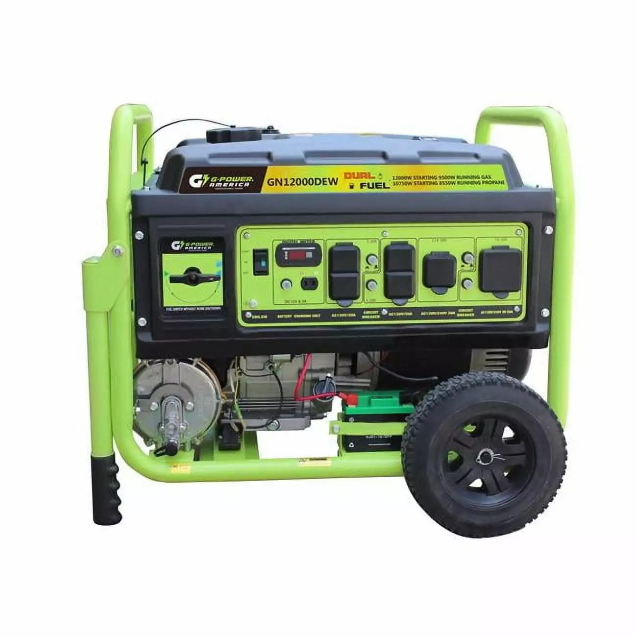 12000-10750W Dual Fuel Gas & Propane Powered Travel-friendly Generator 479cc & 18-HP Professional Engine - Long Life & Hig...