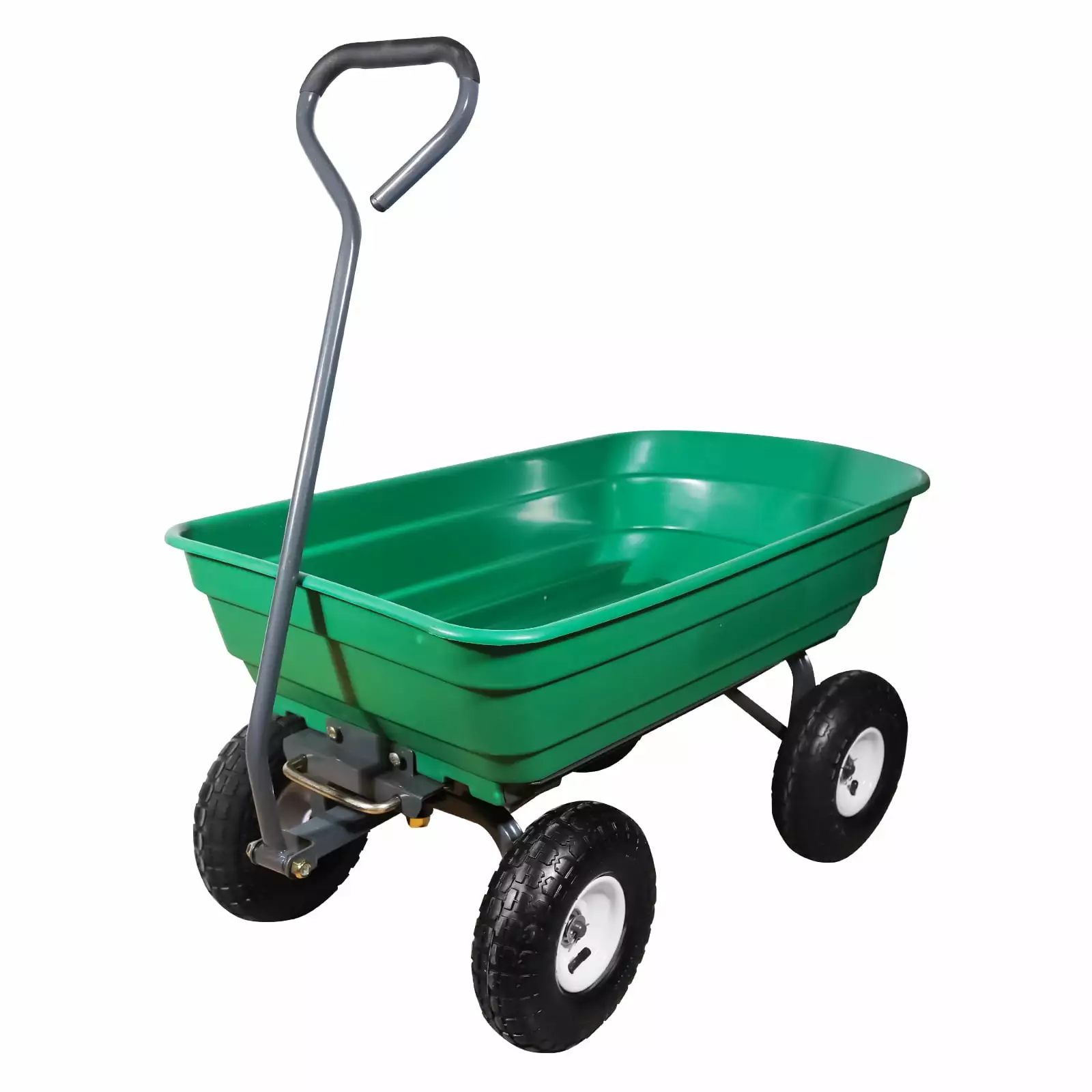 AAIN Heavy Duty Garden Dump Cart 600LB Capacity and 10-inch Pneumatic Tires Outdoors.Farms.Yards.Lawns.Green