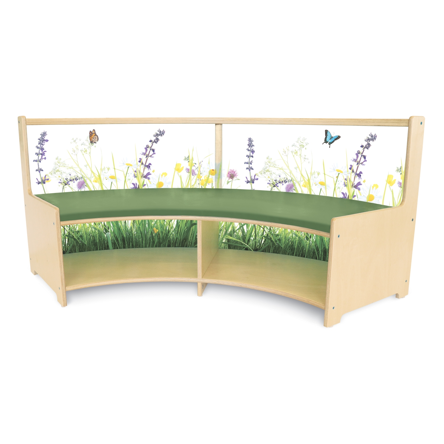 Whitney Brothers Nature View Curve Out Sofa Kids Observation Furniture